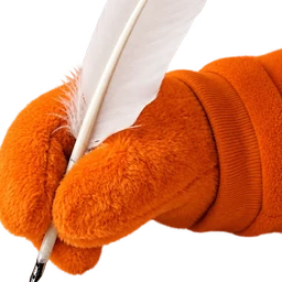 The easyVirtual.tours bear's paw holding a quill