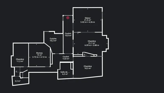 Preview of the Dimensioned 2D floor plan feature