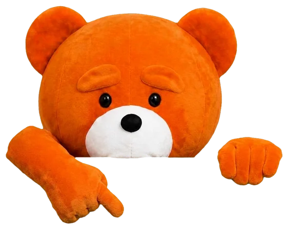 The easyVirtual.tours bear mascot peering over the form