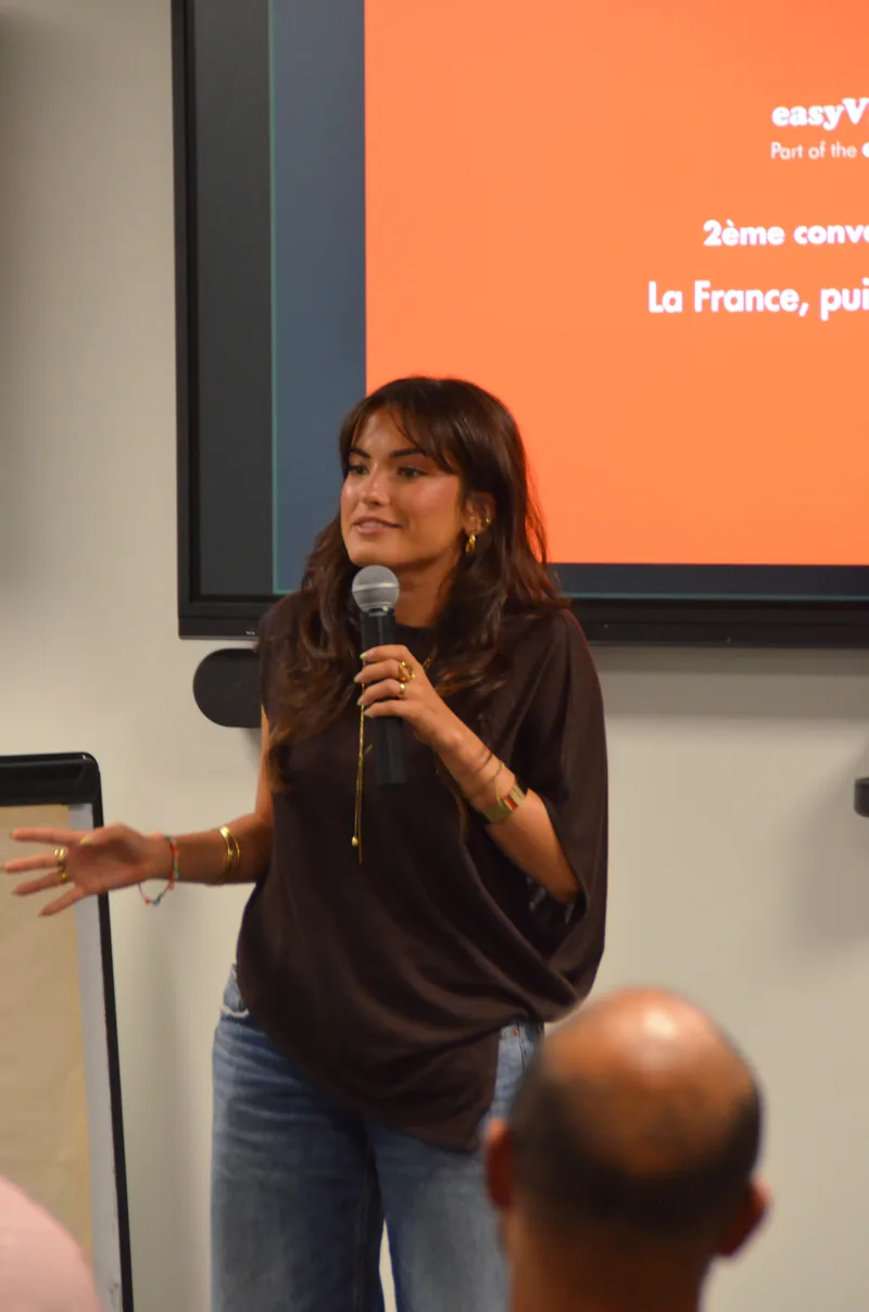 Franchisee speaking at the network's annual convention