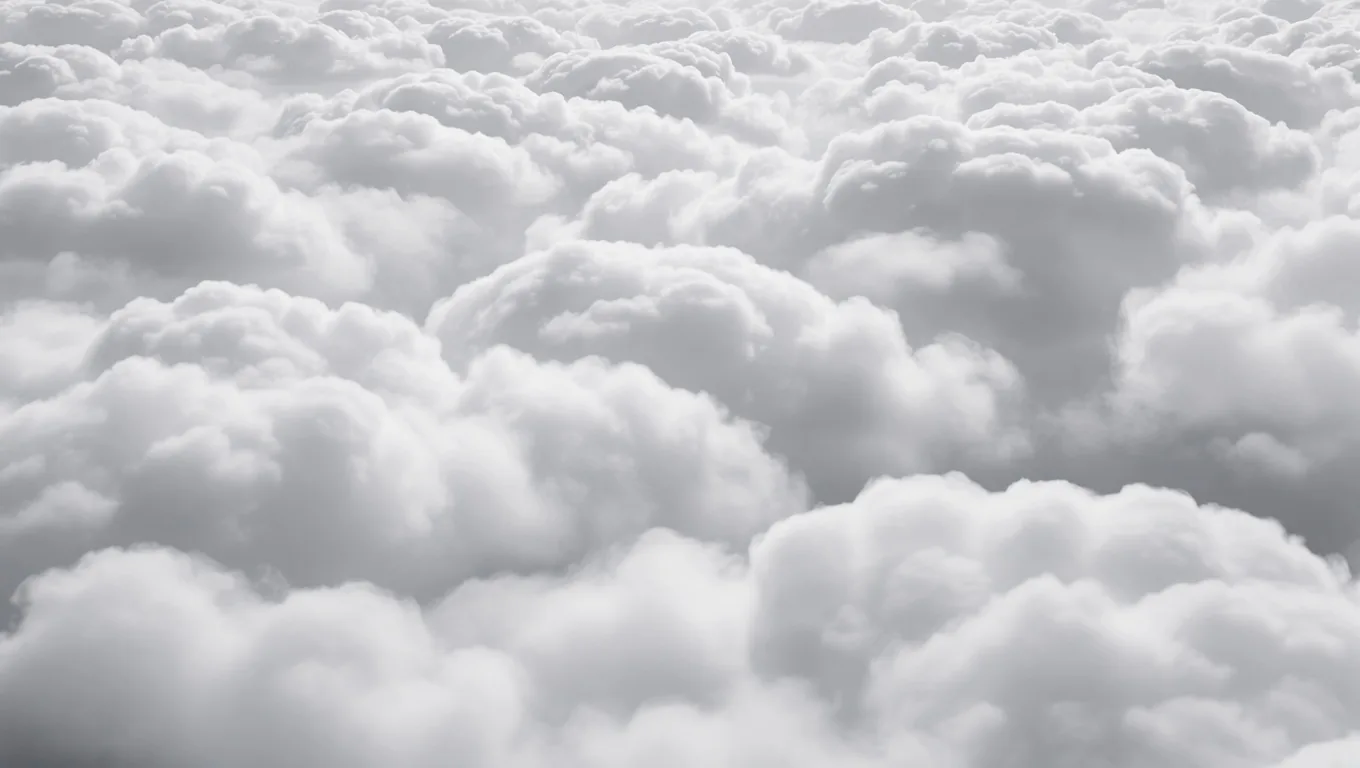 Mer de nuages blancs au-dessus de laquelle passe l'avion