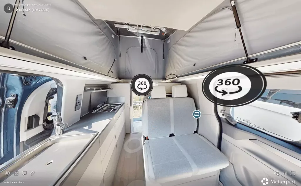 Visite virtuelle 360° : Camping car