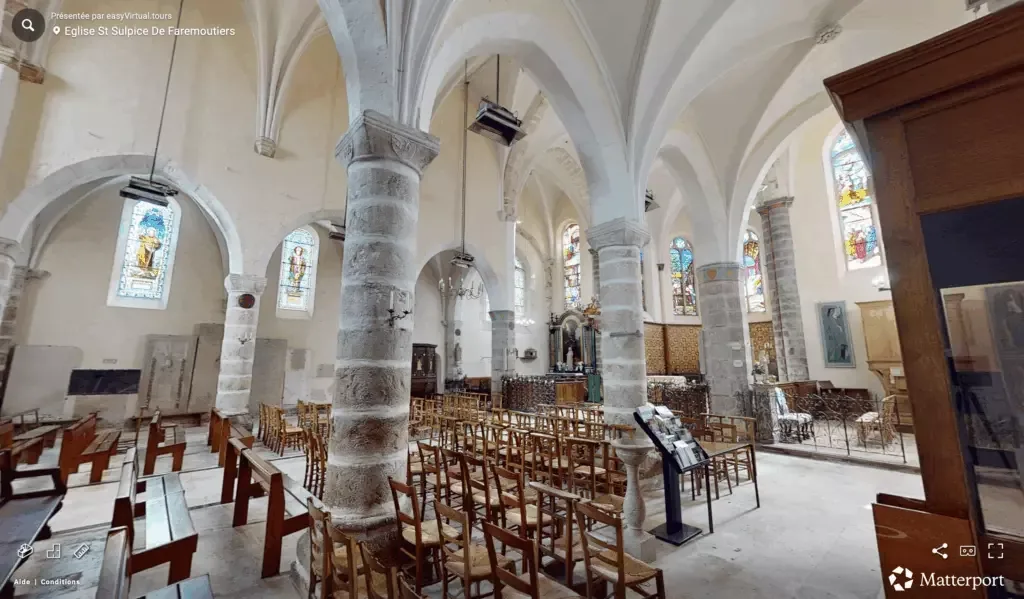Visite virtuelle 360° : Église de Saint-Sulpice de Faremoutiers