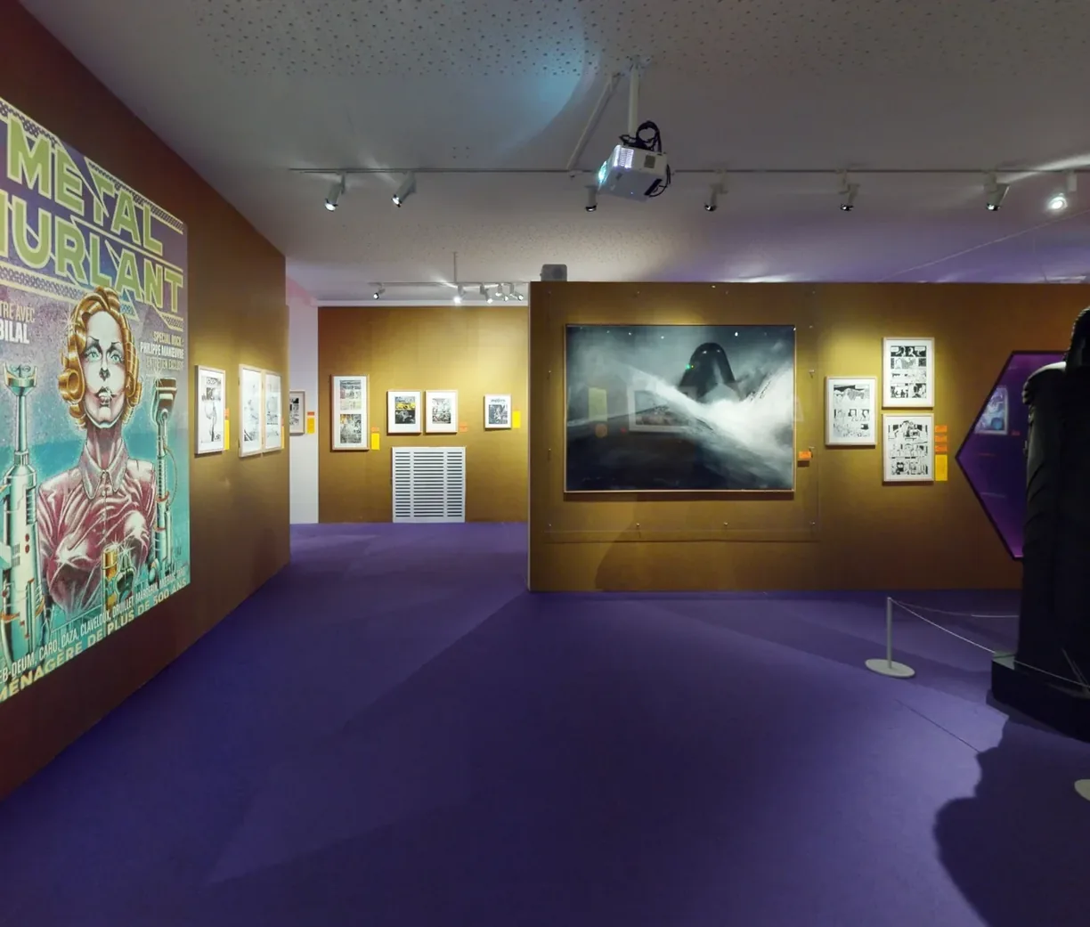 Capture de la visite virtuelle : Exposition BD de science-fiction