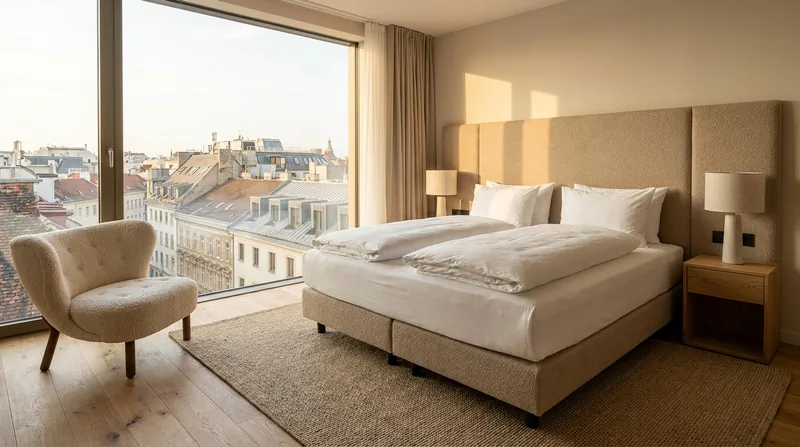 Chambre d'hôtel captée en visite virtuelle 360°
