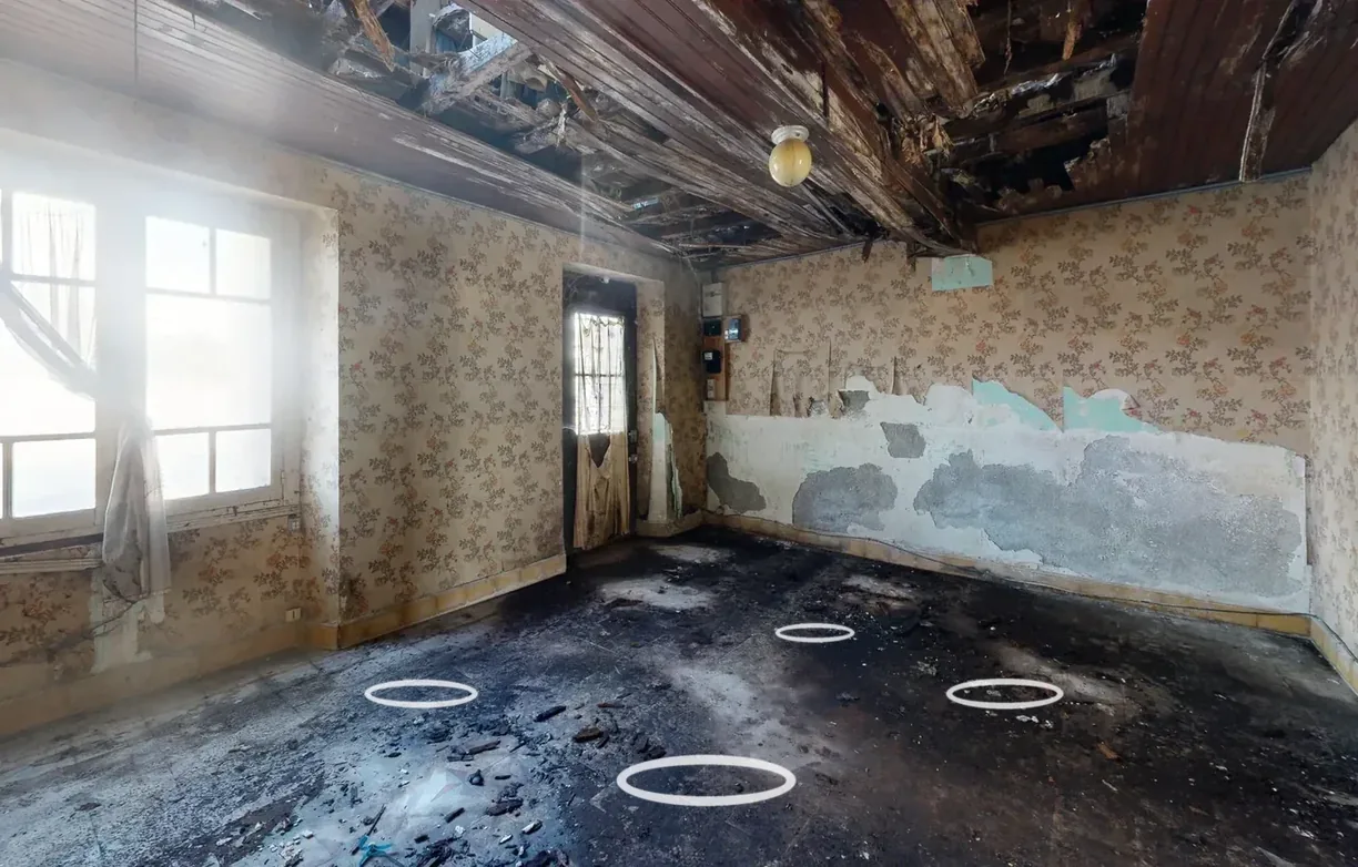 Capture de la visite virtuelle : Bâtiment en rénovation