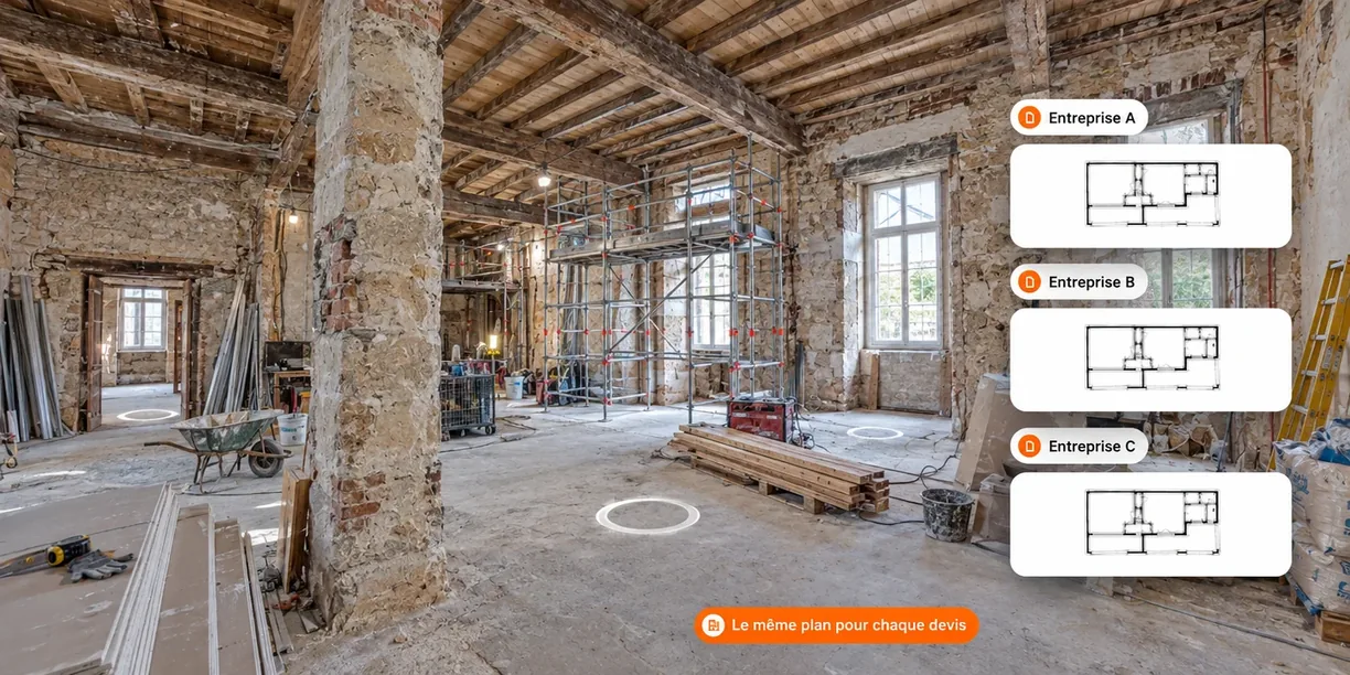 Photo illustrant « Comparez des devis établis sur les mêmes plans »