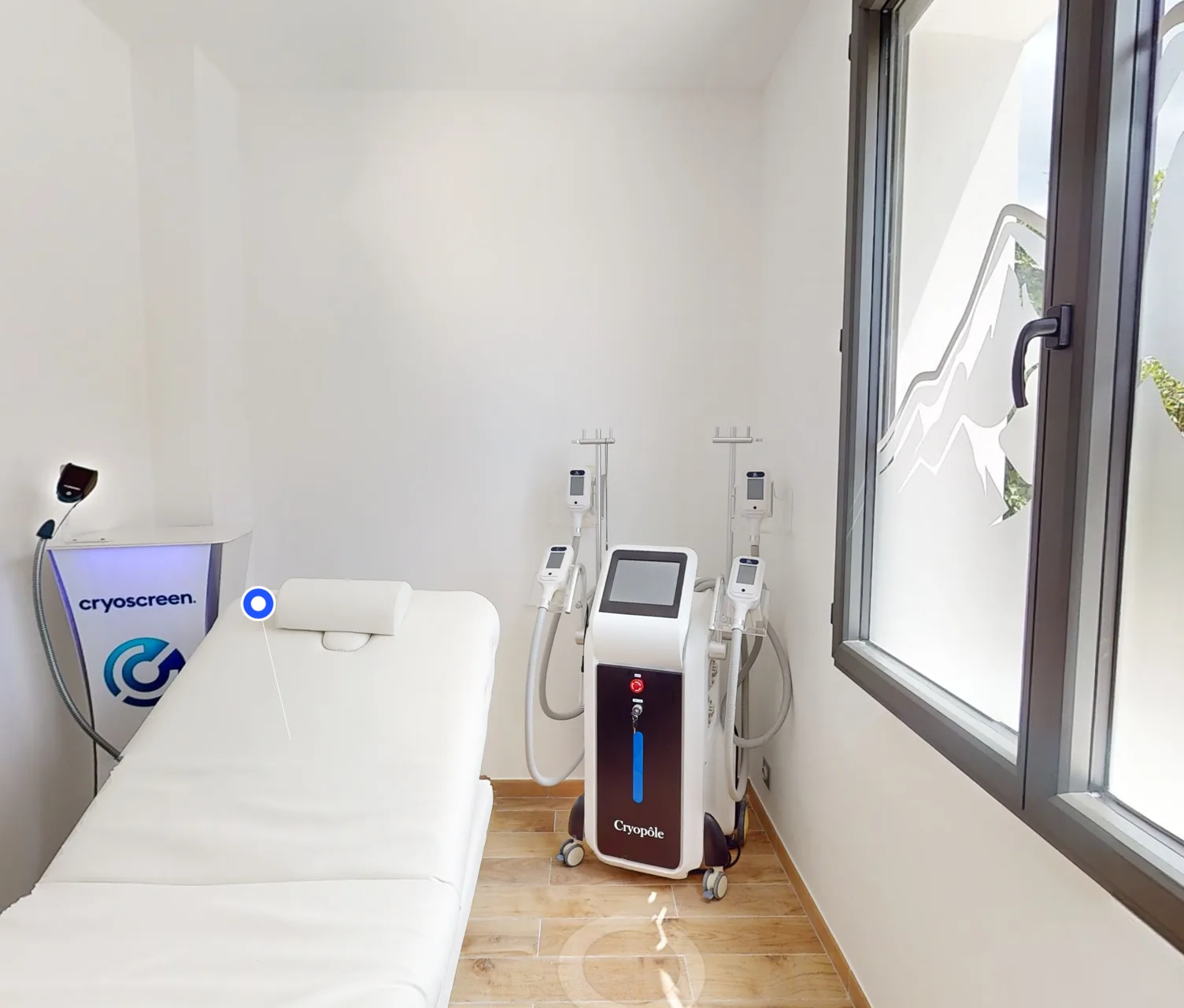 Screenshot of the virtual tour: Cryocenter, Arcachon