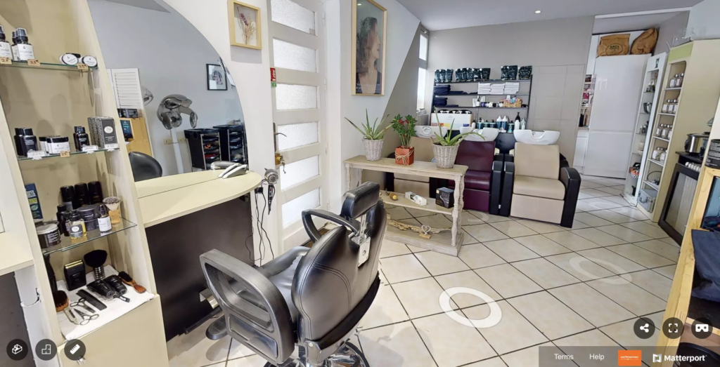 visite virtuelle salon de coiffure